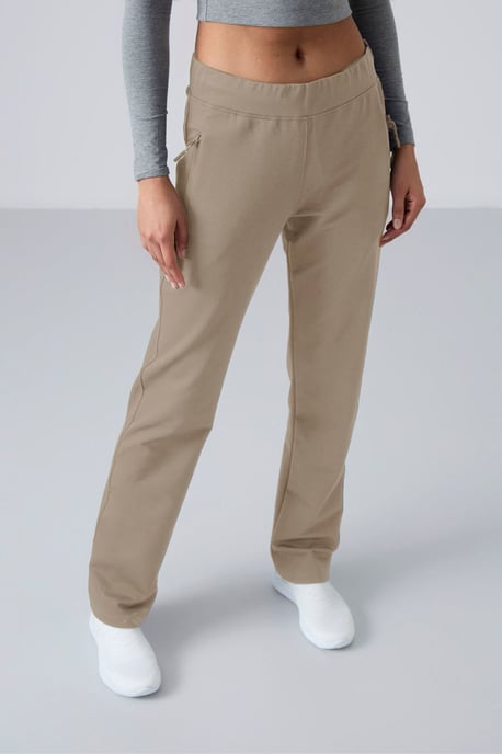Damen gerade geschnittene Fleece-Sweatpants - Image 3
