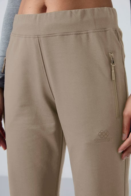Damen gerade geschnittene Fleece-Sweatpants - Image 4