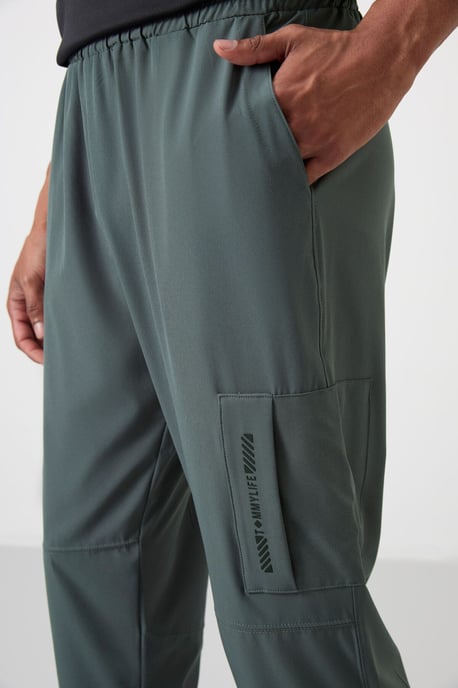 Herren einfarbige Sweatpants mit Gummibund - Image 3