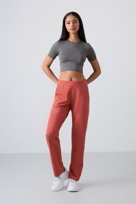 Damen Fleece-Sweatpants mit geradem Bein - Image 1