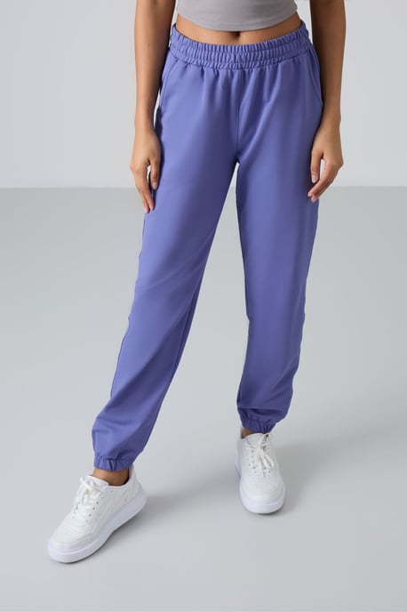 Damen High-Waist Relaxed Fleece Jogginghose - Image 4
