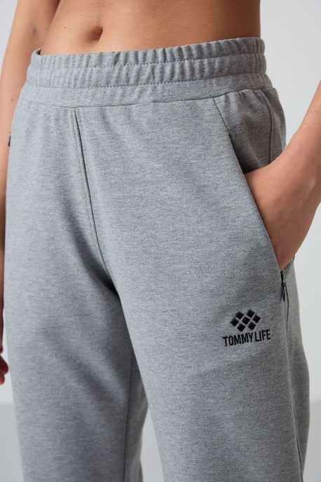 Damen Sweatpants mit geradem Bein aus Fleece - Image 4