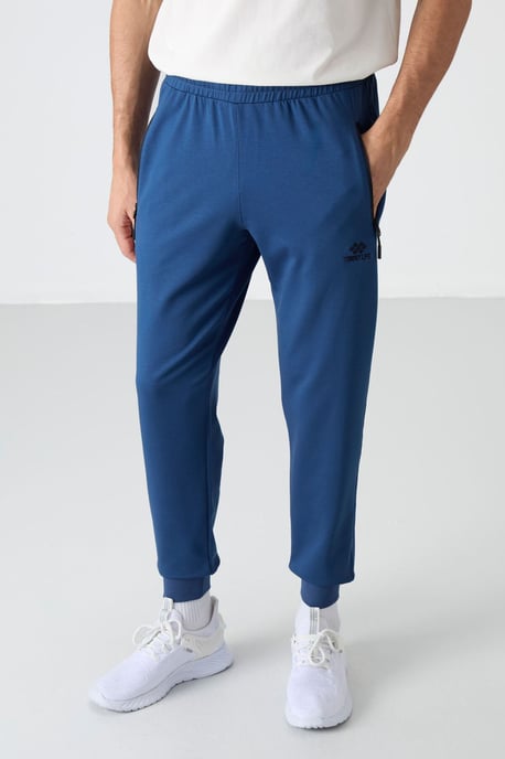 Herren Einfarbige Sweatpants mit Reißverschlusstasche - Image 1