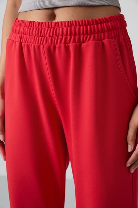 Damen Hochbundige Relaxed Fleece Jogginghosen - Image 4