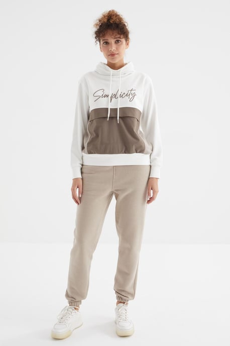 Hochtaillierte Fleece-Jogginghose für Damen - Image 3