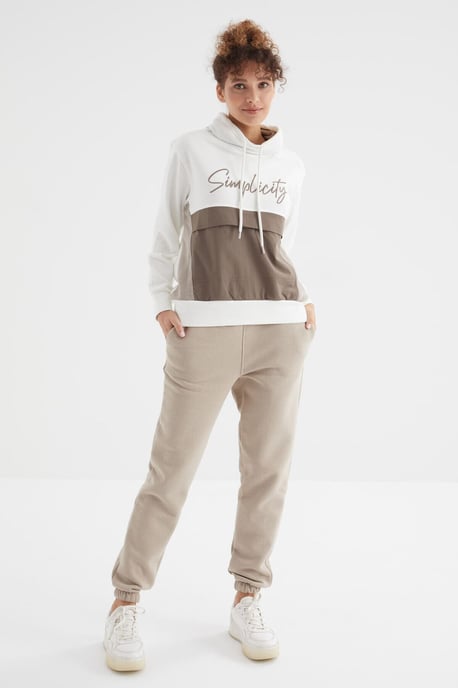 Hochtaillierte Fleece-Jogginghose für Damen - Image 5