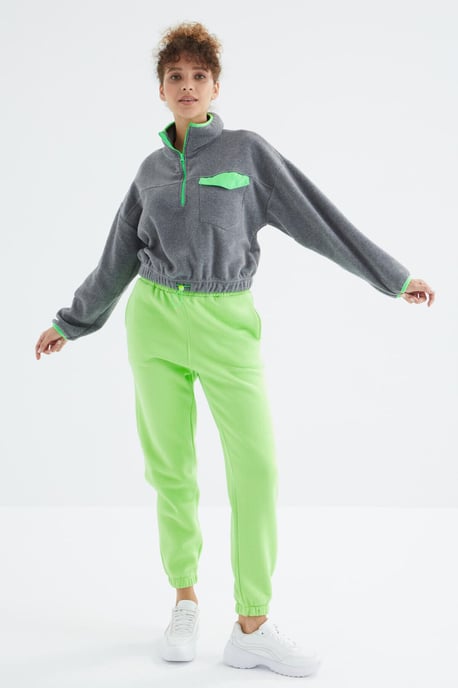 Damen Hochtaillierte Fleece Jogginghose - Image 3