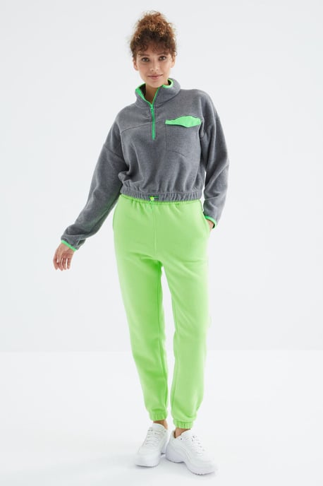 Damen Hochtaillierte Fleece Jogginghose - Image 5