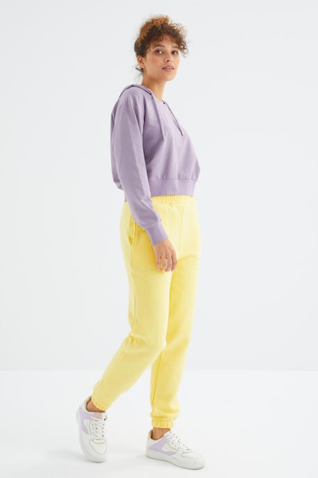 Damen High-Waist Fleece-Jogginghosen - Image 1