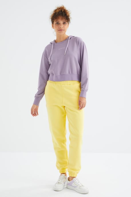 Damen High-Waist Fleece-Jogginghosen - Image 3