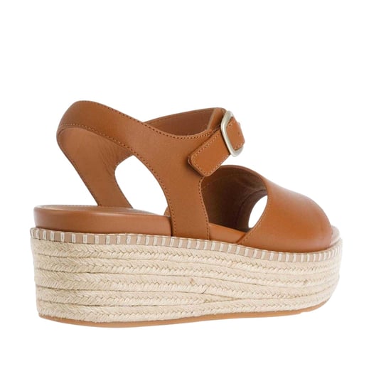 FitFlop - "Eloise Espadrille" Sandalen mit Keilabsatz für Damen, Leder (Hellbraun) - Image 2