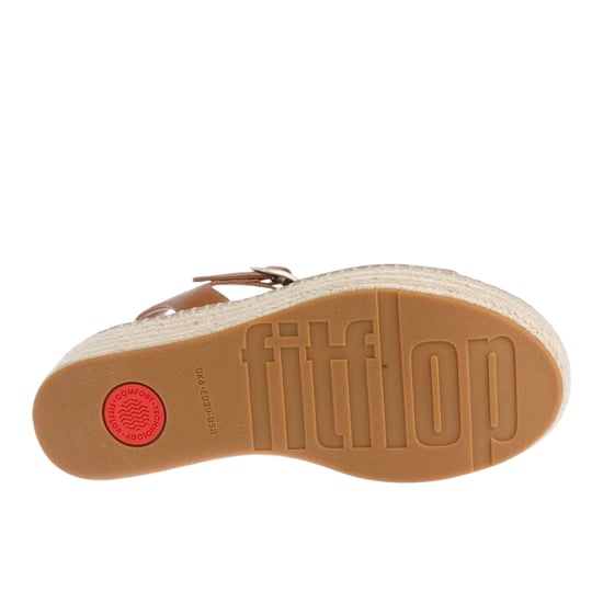 FitFlop - "Eloise Espadrille" Sandalen mit Keilabsatz für Damen, Leder (Hellbraun) - Image 4