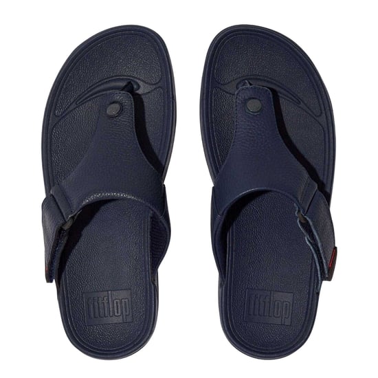 FitFlop - Sandalen für Herren, Leder, Zehentrenner, Flach (Marine) - Image 4