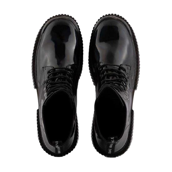 Armani Exchange - Springerstiefel für Damen, flach geformter Absatz (Schwarz) - Image 3