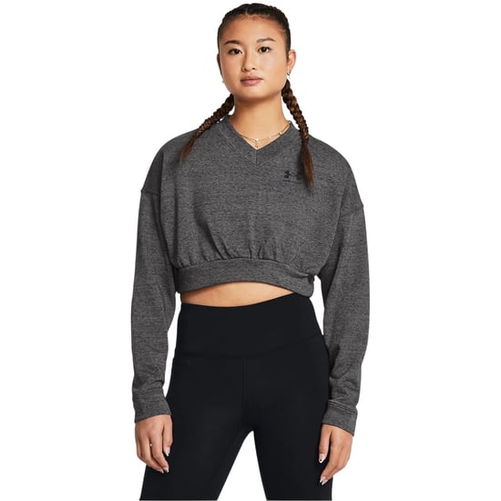 Under Armour - "Rival" Kurzes Sweatshirt für Damen, Rundhalsausschnitt, Frottee (Grau) - Image 1