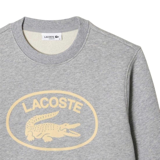 Lacoste - Sweatshirt für Damen, Bio-Baumwolle, lose Passform (Grau) - Image 4