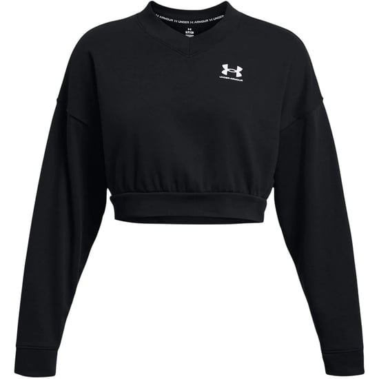 Under Armour - "Rival" Kurzes Sweatshirt für Damen, Rundhalsausschnitt, Frottee (Schwarz) - Image 1