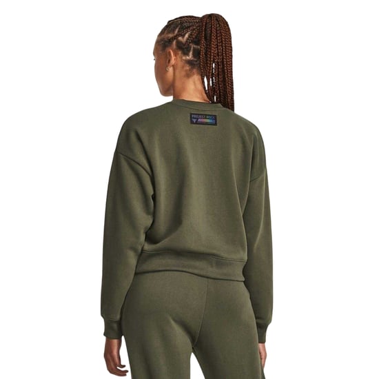 Under Armour - "Project Rock" Sweatshirt für Damen, Rückseitiger Aufdruck (Grün) - Image 2