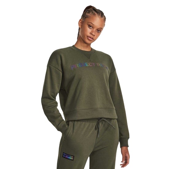 Under Armour - "Project Rock" Sweatshirt für Damen, Rückseitiger Aufdruck (Grün) - Image 3