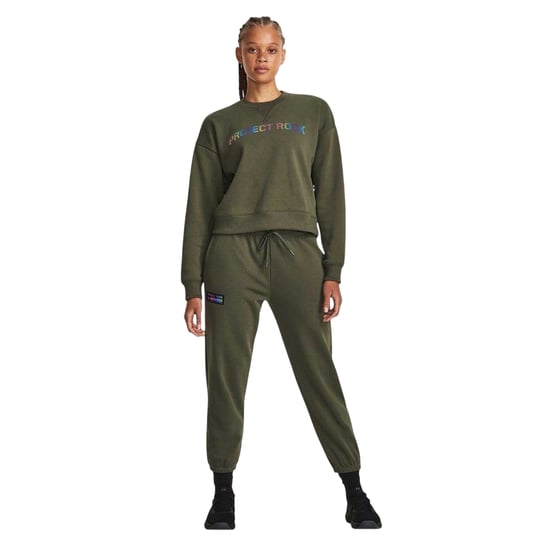 Under Armour - "Project Rock" Sweatshirt für Damen, Rückseitiger Aufdruck (Grün) - Image 4