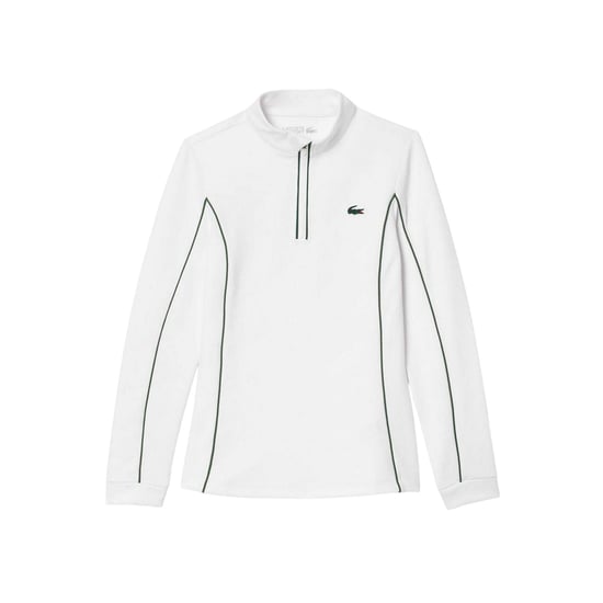 Lacoste - Sweatshirt für Damen, mit kurzem Reißverschluss, Tennis (Weiß/Grün) - Image 1