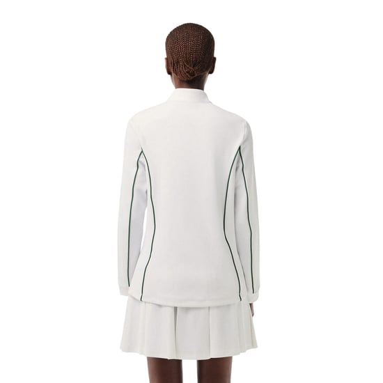 Lacoste - Sweatshirt für Damen, mit kurzem Reißverschluss, Tennis (Weiß/Grün) - Image 2
