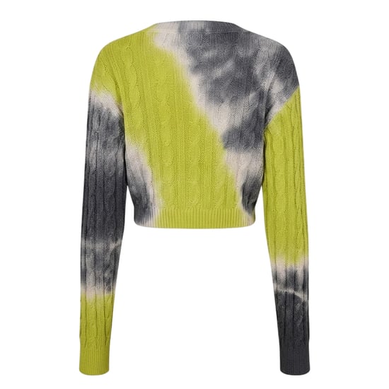 Diesel - "Janel" Kurzes Sweatshirt für Damen, V-Ausschnitt (Gelb) - Image 2