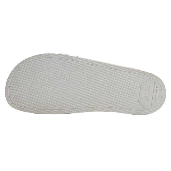 Boss - "Bay" Logo Pantoffeln für Herren/Damen Unisex, Synthetischer Stoff, Flach (Weiß) - Image 3