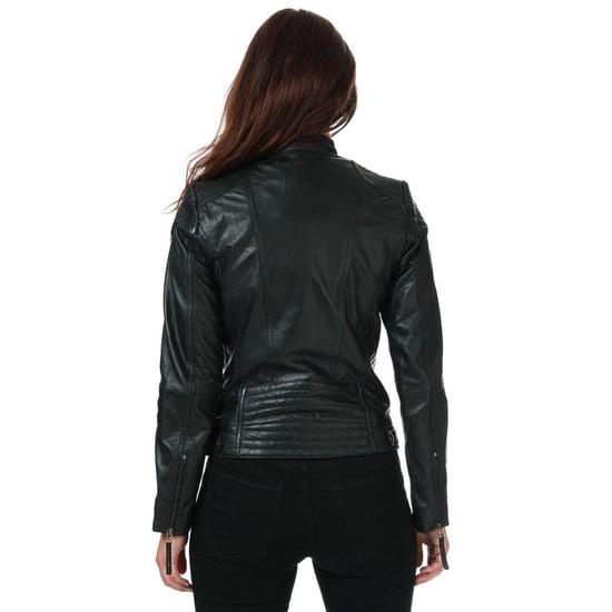 Elle - Jacke für Damen, Leder (Schwarz) - Image 2