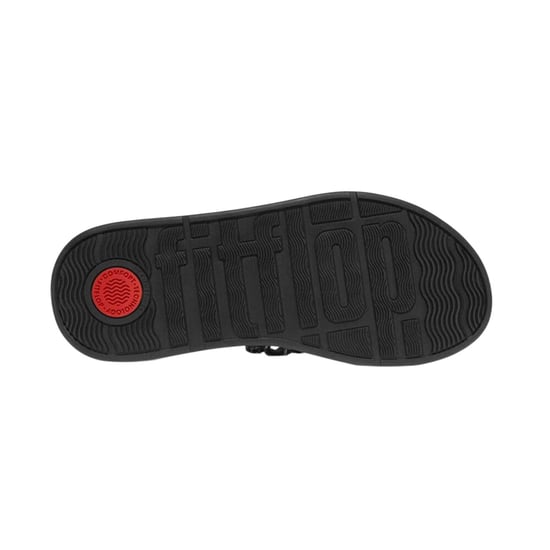 FitFlop - Mit Juwelen besetzt Sandalen für Damen, Leder, flach geformter Absatz (Schwarz) - Image 4