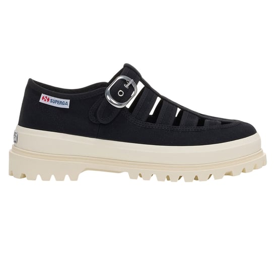 Superga - "3541 Alpina Gurkha" Fischer Sandalen für Damen (Schwarz/Naturweiß) - Image 1