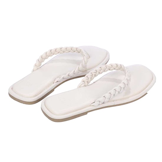 Dune London - Sandalen für Damen, Zehentrenner, Flach (Ecru) - Image 2