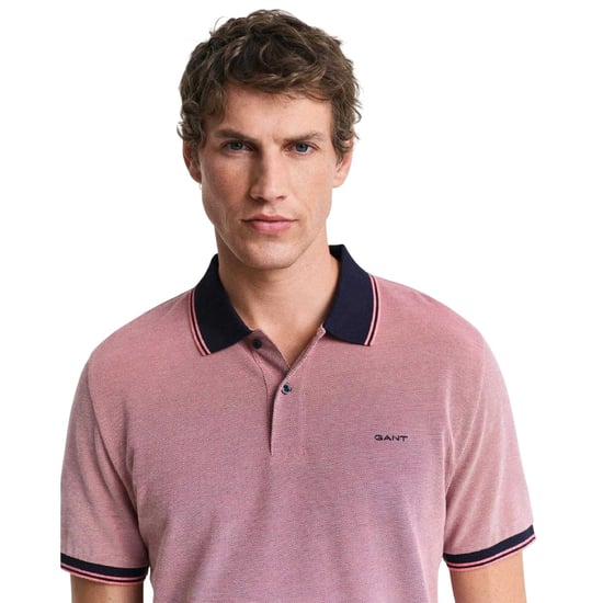 Gant - Poloshirt für Herren, Oxford-Stil, kurzärmlig (Rot) - Image 3