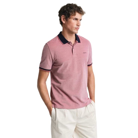 Gant - Poloshirt für Herren, Oxford-Stil, kurzärmlig (Rot) - Image 4