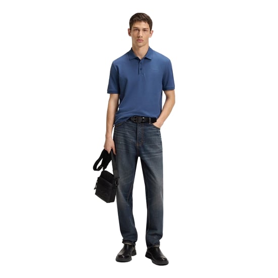 Hugo - "Donos" Poloshirt für Herren, Baumwolle (Mittelblau) - Image 1