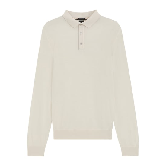 Boss - "Lanciomne" Poloshirt für Herren, Langärmlig (Weiß) - Image 2