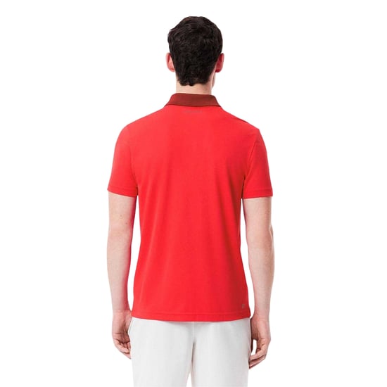 Lacoste - "Novak Djokovic" Poloshirt für Herren, Regulär, kurzärmlig (Rot) - Image 4