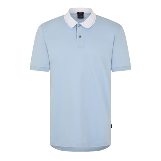 Boss - Poloshirt für Herren, Meliert, Regulär (Pastellblau) - Image 1