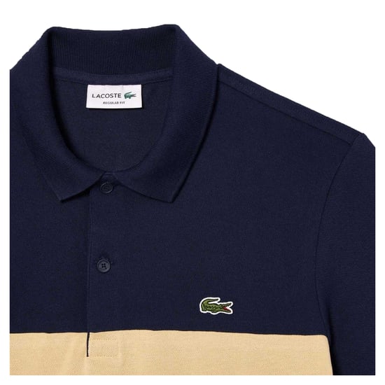Lacoste - Poloshirt für Herren, Stretch, Piqué (Marine/Beige) - Image 2