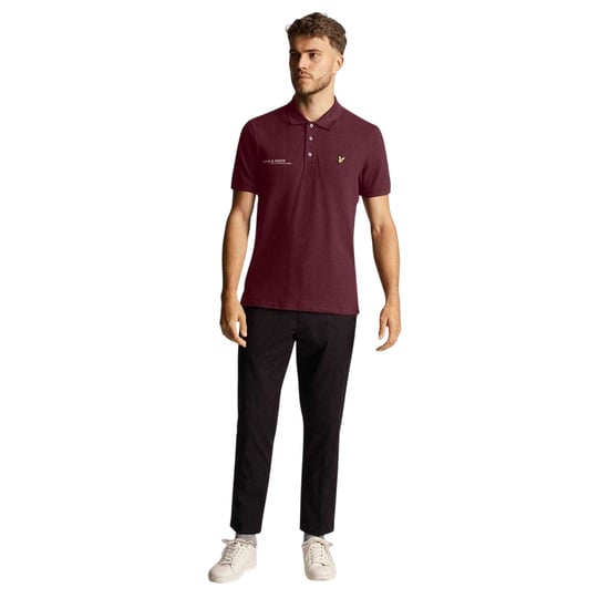 Lyle & Scott - "Ordinate" Poloshirt für Herren, kurzärmlig (Burgunderrot) - Image 4