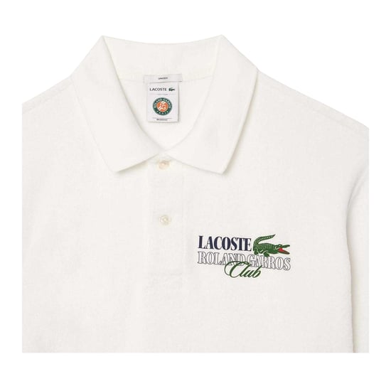 Lacoste - "Roland Garros Edition" Poloshirt für Herren/Damen Unisex, Frottee, Tennis (Cremefarbe) - Image 3