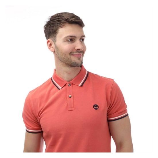 Timberland - "Oyster River" Poloshirt für Herren, Baumwolle (Pink) - Image 3