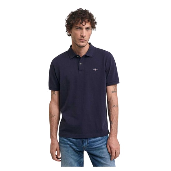 Gant - "Archive Shield" Poloshirt für Herren, Baumwolle (Blau) - Image 1