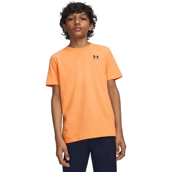 Under Armour - T-Shirt für Jungen, kurzärmlig (Orange/Schwarz) - Image 3