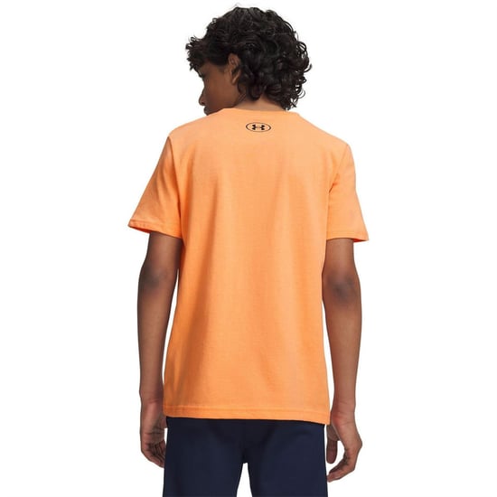 Under Armour - T-Shirt für Jungen, kurzärmlig (Orange/Schwarz) - Image 4
