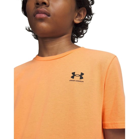 Under Armour - T-Shirt für Jungen, kurzärmlig (Orange/Schwarz) - Image 5