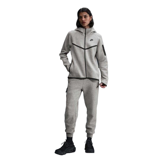 Nike - "Windrunner" Hoodie mit durchgehendem Reißverschluss für Damen, Fleece (Grau/Schwarz) - Image 3