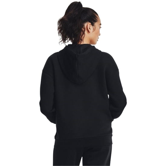 Under Armour - "Essential" Hoodie mit durchgehendem Reißverschluss für Damen, Drop-Ärmel (Schwarz) - Image 4