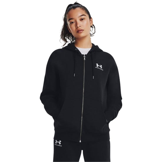 Under Armour - "Essential" Hoodie mit durchgehendem Reißverschluss für Damen, Drop-Ärmel (Schwarz) - Image 5