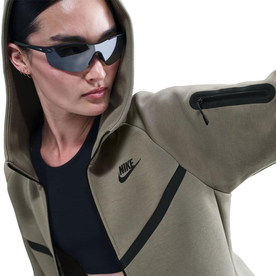 Nike - "Windrunner" Hoodie mit durchgehendem Reißverschluss für Damen, Fleece (Army-Grün) - Image 3